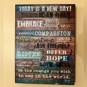 Wall art with motivational words 11x14